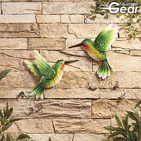 Garden Gear Set of 2 Metal Hummingbirds Wall Art